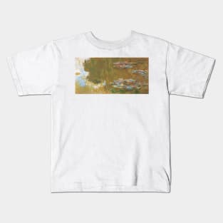 The Water Lily Pond by Claude Monet Kids T-Shirt